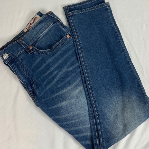 True Religion Rocco Relaxed Skinny Jeans Mens Size 38 Faded Wash Denim $164 - Picture 14 of 15